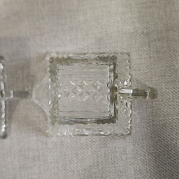Art Deco Glass Sugar and Creamer - Picture 7 of 9